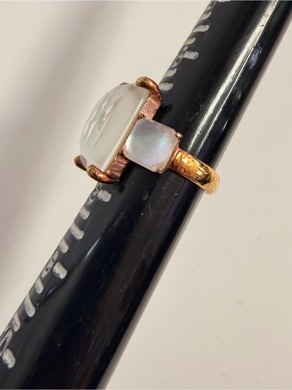 Ippolita Emerald Cut Rock Candy Three Stone Rose Gold Cocktail Ring Size 7.5 - Picture 4 of 6